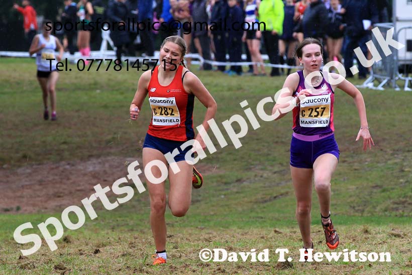 Junior Womens 2023 National Cross Country Relays, Berry Hill Park, Mansfield.  Photo: David T. Hewitson/Sports for All Pics